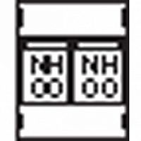 Пластрон для 1 NH00 1ряд/2 рейки |  код. AG 65 |  ABB